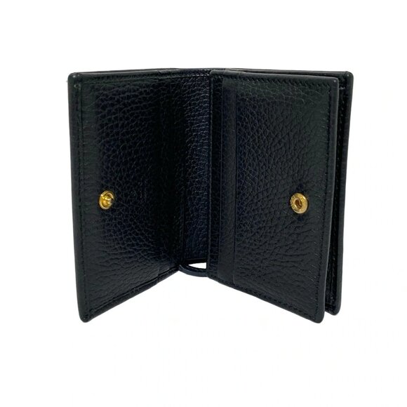 Authentic GUCCI GG Marmont Black Leather Bifold Wallet bran343-111425 - Picture 4 of 7
